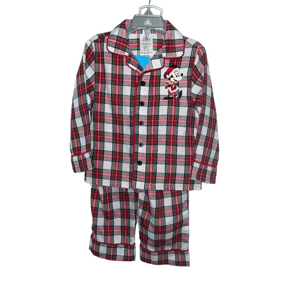 NEW Disney Mickey Mouse Christmas plaid PJ set, 3T -- NEVER WORN - NWT